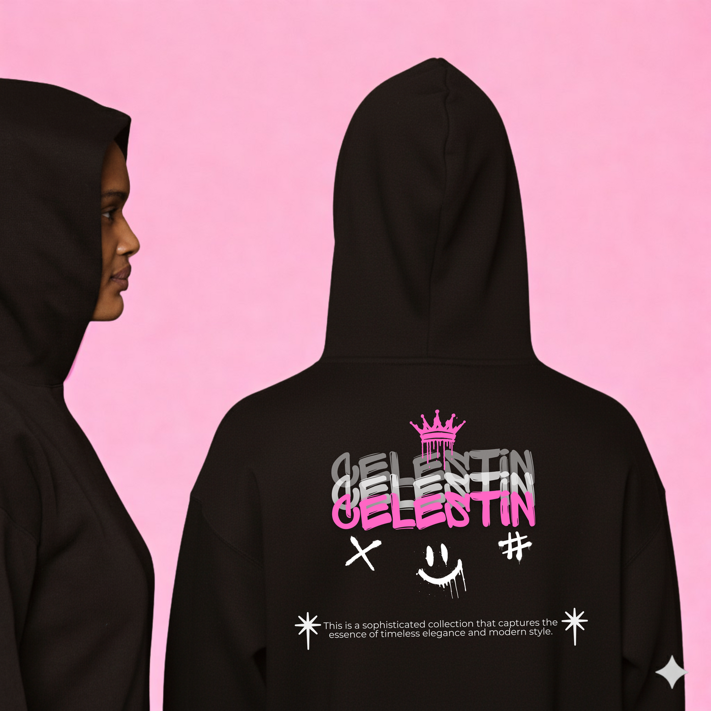 Hoodie/Saco “Celestin Crown” – Edición Exclusiva Rosa