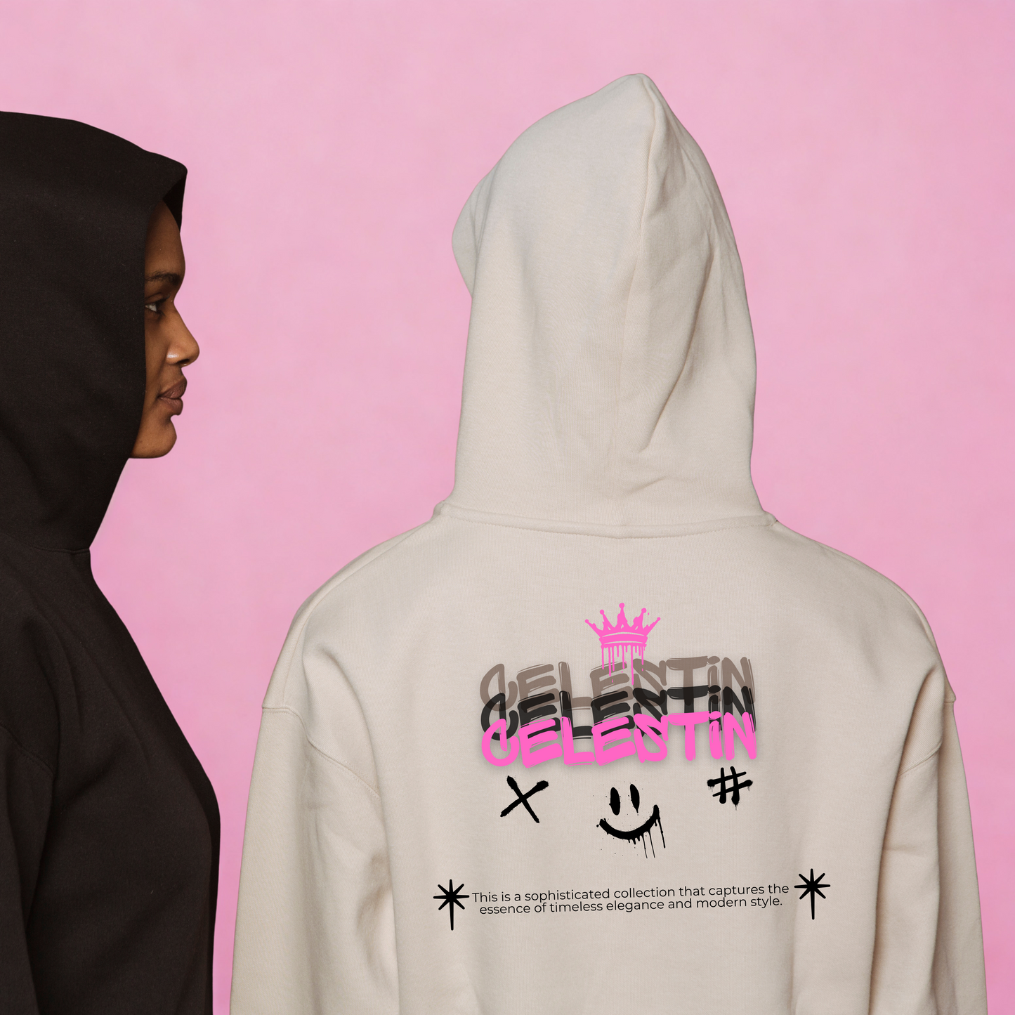 Hoodie/Saco “Celestin Crown” – Edición Exclusiva Rosa